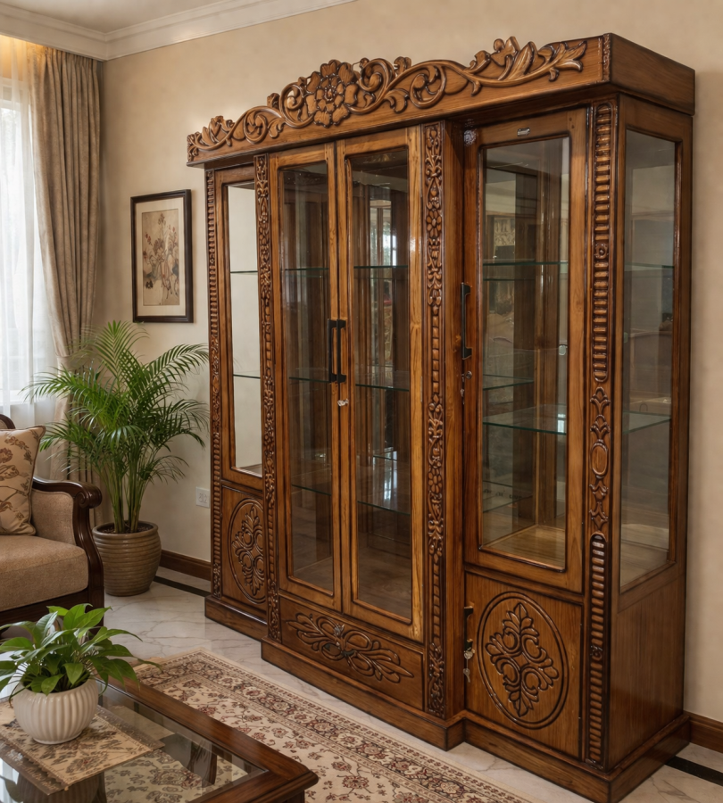 Buy Royal Classic Display Cabinet – Premium Teak Furniture by Modern Home Furnishings