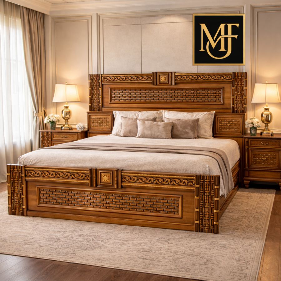 Buy Luxurious Handcrafted Teakwood Bed – Premium Teak Furniture by Modern Home Furnishings
